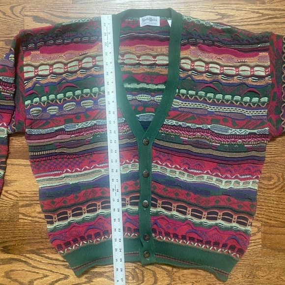 VTG North Wales Sportswear 90’s Men’s Button-Up Sweater- size Large - Picture 4 of 10